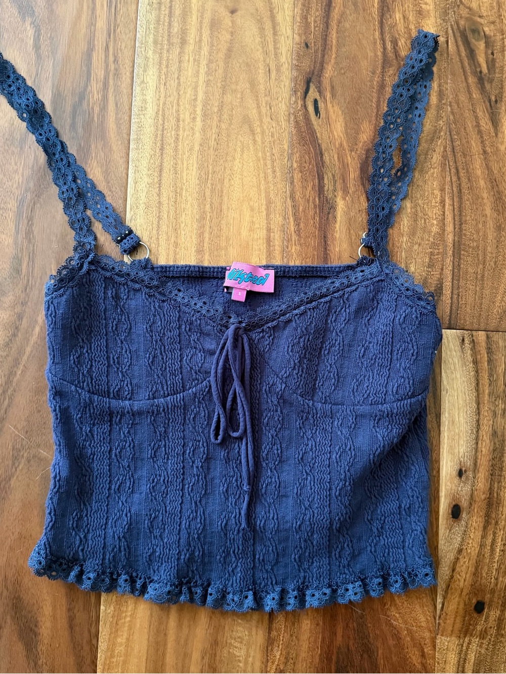 Edikted Navy Crop Top
